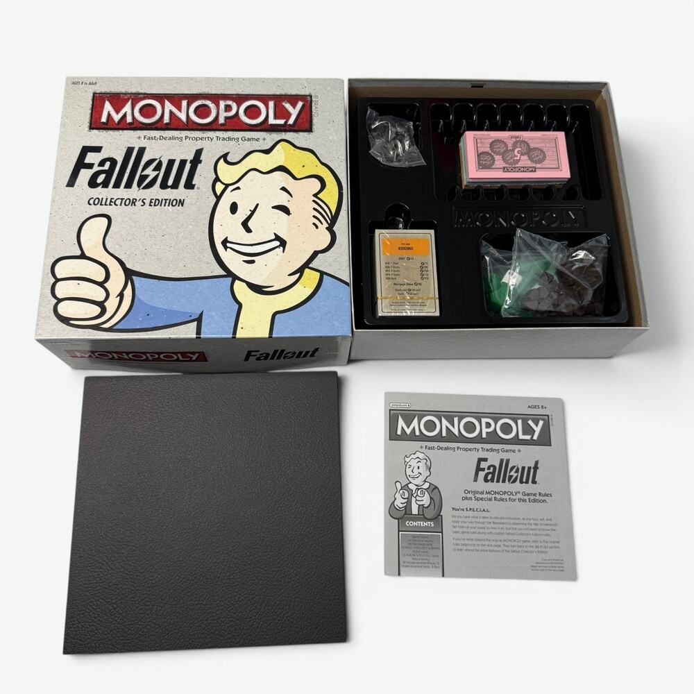Fallout Monopoly Collector's Edition Hasbro 2015 Open Box Parts Sealed Complete